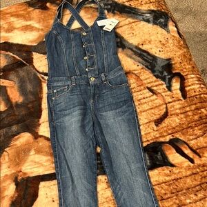 Chic Denim Halter Jumpsuit